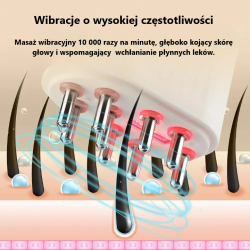 Elektryczny grzebień do masażu skóry głowy i wzrostu włosów z mikroprądami