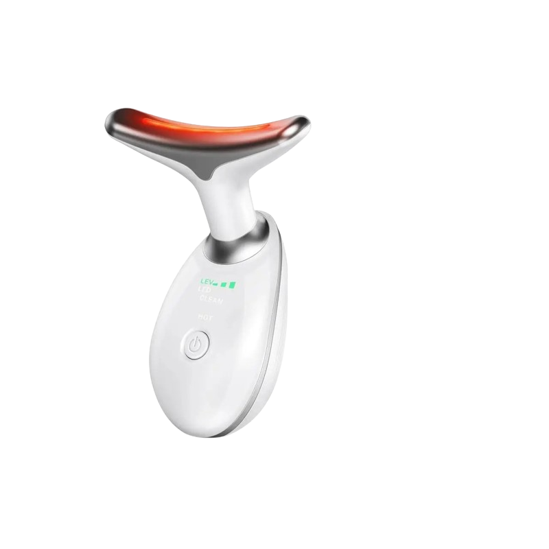 Soniczny masażer 4w1 do twarzy i szyi – LED + mikroprądy